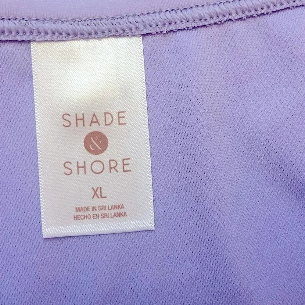 Shade & Shore Low Rise High Leg Bikini Bottom Extra Cheeky Womens XL Purple New - Picture 5 of 10